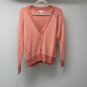 Woman peach/pink knitted cardigan